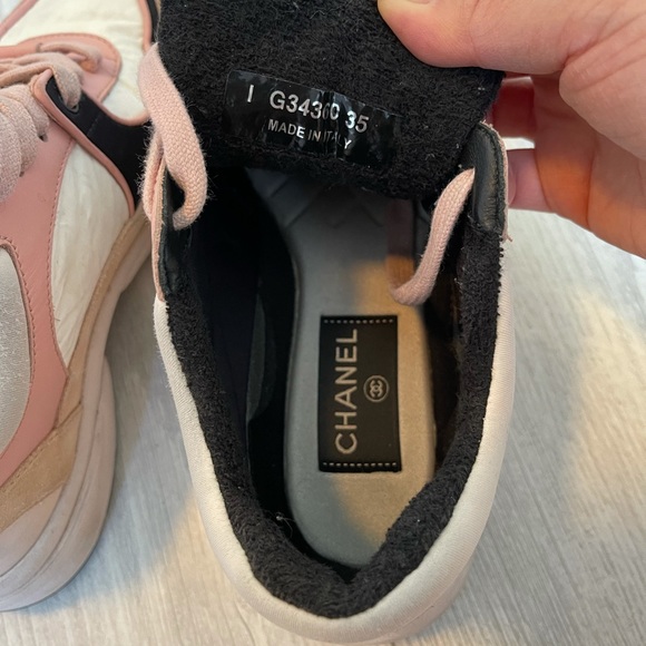 Chanel Sneakers, Pink/Black/White, 35 - Picture 4 of 5